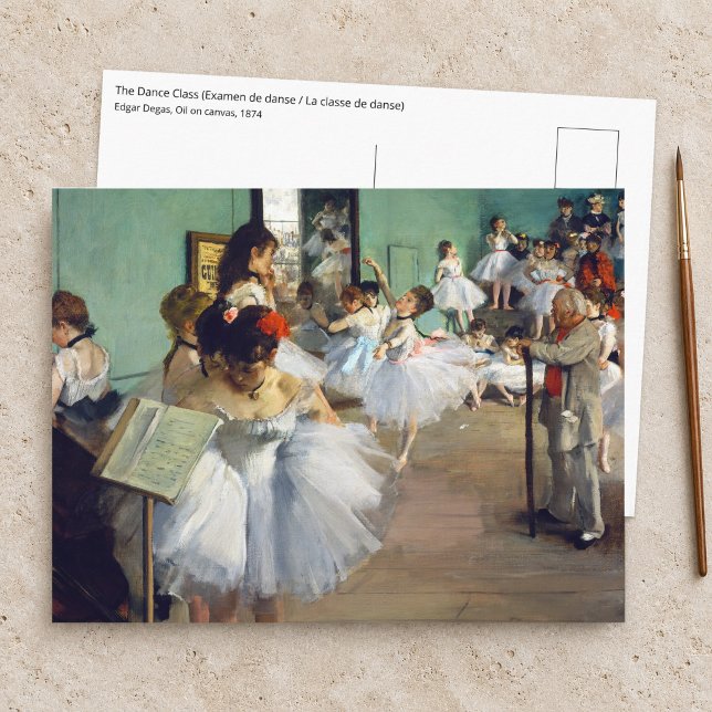 Postal Edgar Degas - La clase de baile (Subido por el creador)