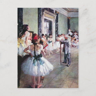 Postal Edgar Degas - La clase de baile