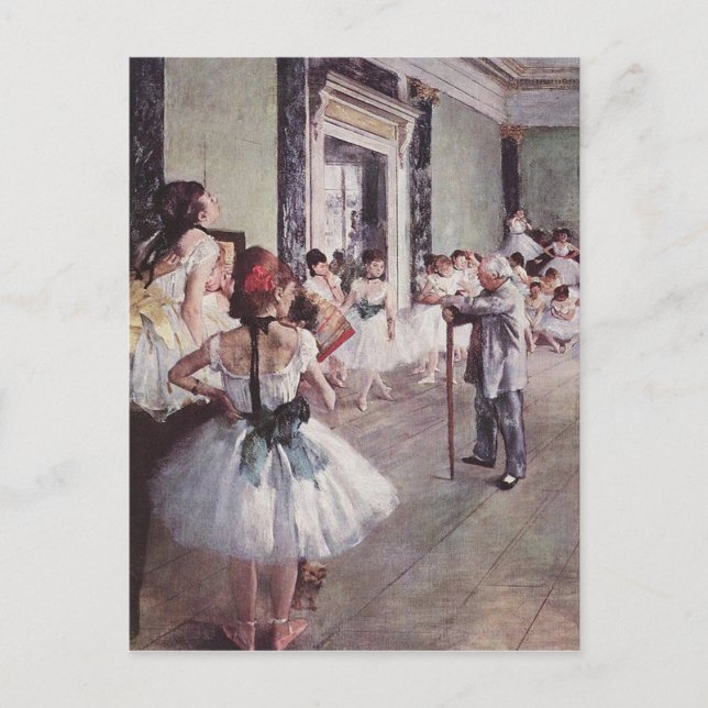 Postal Edgar Degas La Clase De Baile (Anverso)