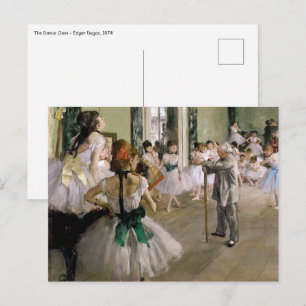Postal Edgar Degas - La clase de danza