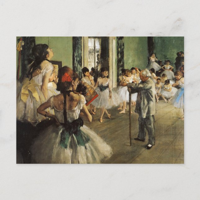 Postal Edgar Degas La Classe de Danse (Anverso)
