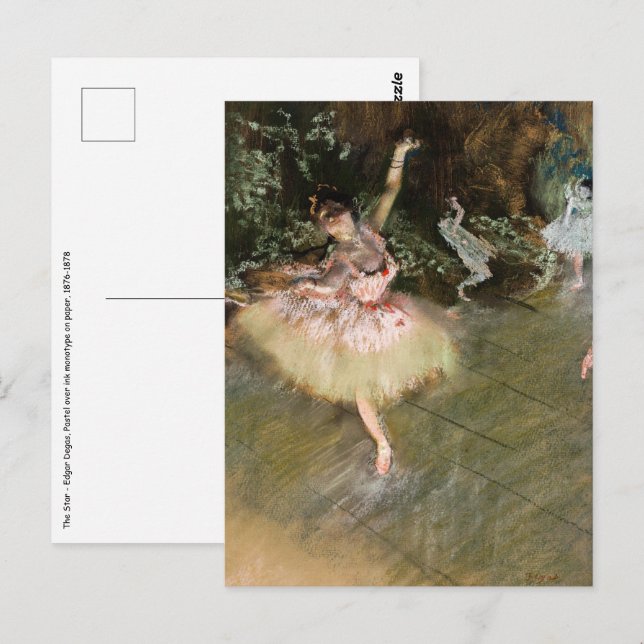 Postal Edgar Degas - La estrella 1878 (Anverso / Reverso)
