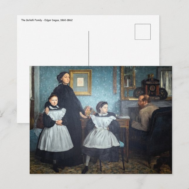 Postal Edgar Degas - La familia Bellelli (Anverso / Reverso)