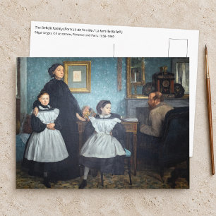 Postal Edgar Degas - La familia Bellelli