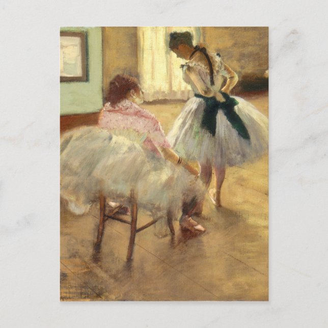Postal Edgar Degas La Lección De Baile (Anverso)