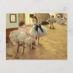 Postal Edgar Degas La Lección De Baile