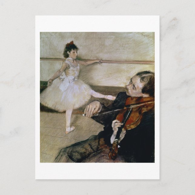 Postal Edgar Degas | La lección de baile, c.1879 (Anverso)
