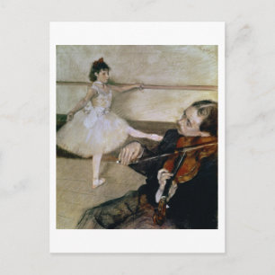 Postal Edgar Degas   La lección de baile, c.1879