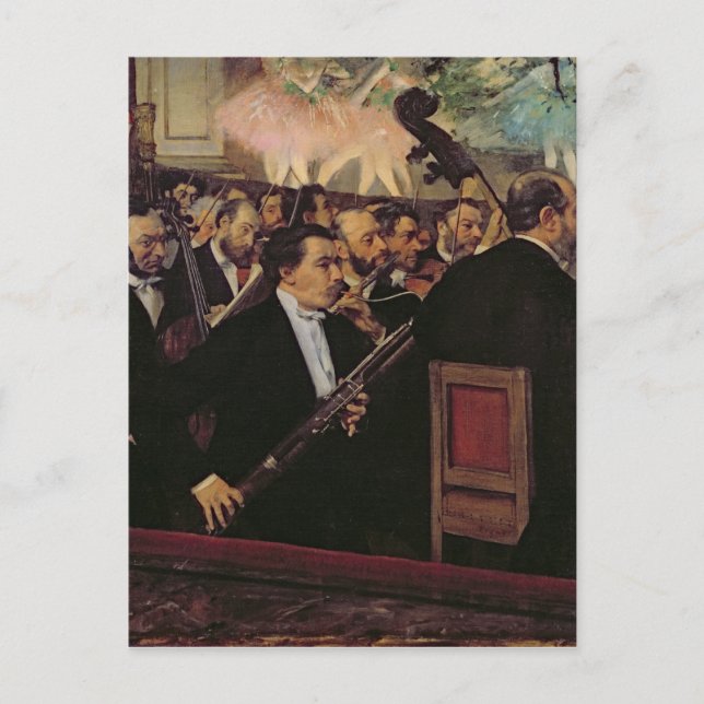 Postal Edgar Degas | La Orquesta de la Ópera, c.1870 (Anverso)