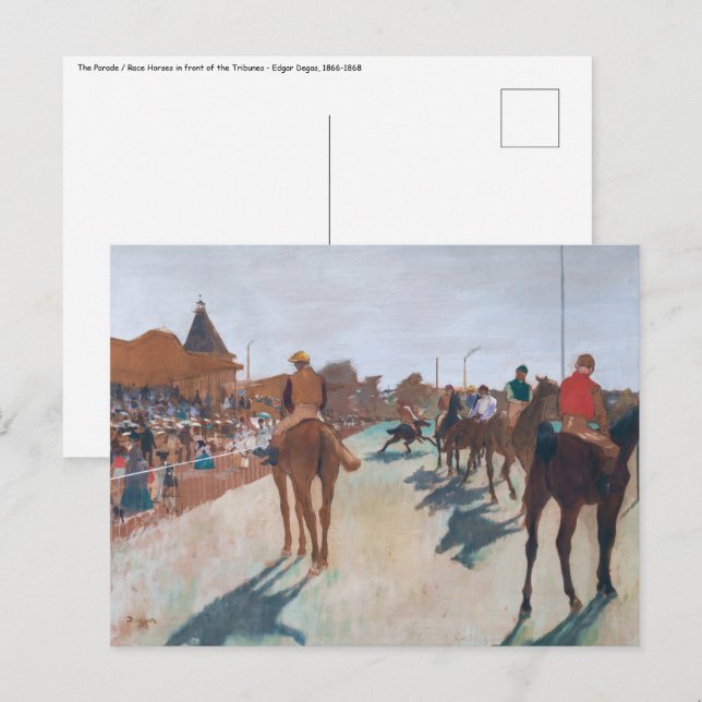 Postal Edgar Degas - La Parada (Anverso / Reverso)