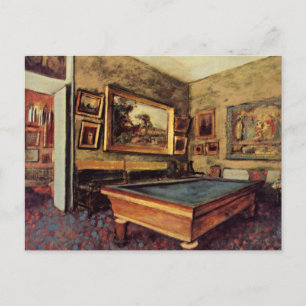 Postal Edgar Degas, La Sala de Billar