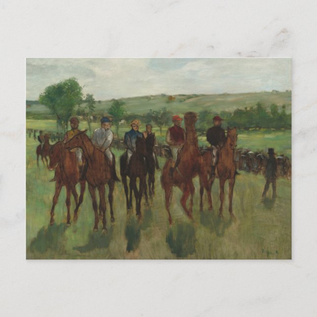 Postal Edgar Degas | Los jinetes (Anverso)