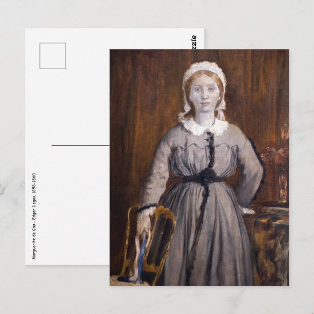 Postal Edgar Degas - Marguerite de Gas (Anverso / Reverso)