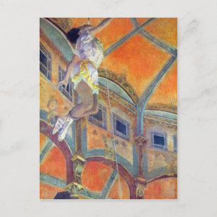 Postal Edgar Degas - Miss Lala en Circus Fernando