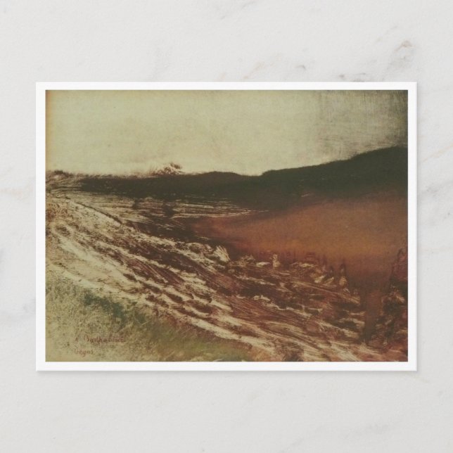 Postal Edgar Degas - Monotipo de Borgoña 1890 (Anverso)