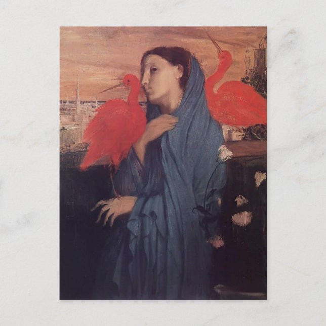 Postal Edgar Degas: Mujer en una terraza (Anverso)