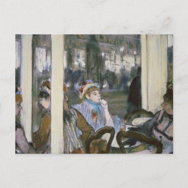 Postal Edgar Degas | Mujeres en una terraza-cafetería, 18 (Anverso)