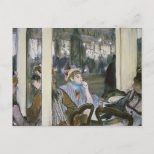 Postal Edgar Degas   Mujeres en una terraza-cafetería, 18