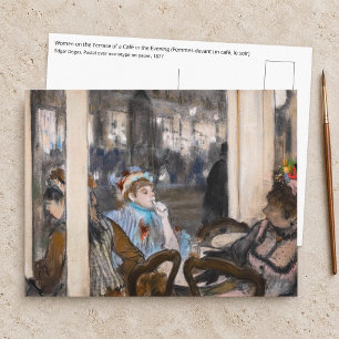 Postal Edgar Degas - Mujeres en una terraza de café por l