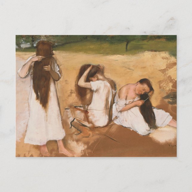 Postal Edgar Degas - Mujeres Que Se Comen El Pelo (Anverso)