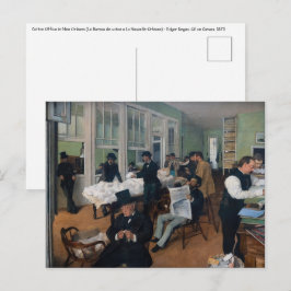 Postal Edgar Degas - Oficina de algodón en Nueva Orleans