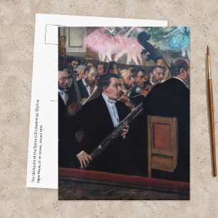 Postal Edgar Degas - Orquesta en la Ópera