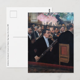 Postal Edgar Degas - Orquesta en la Ópera