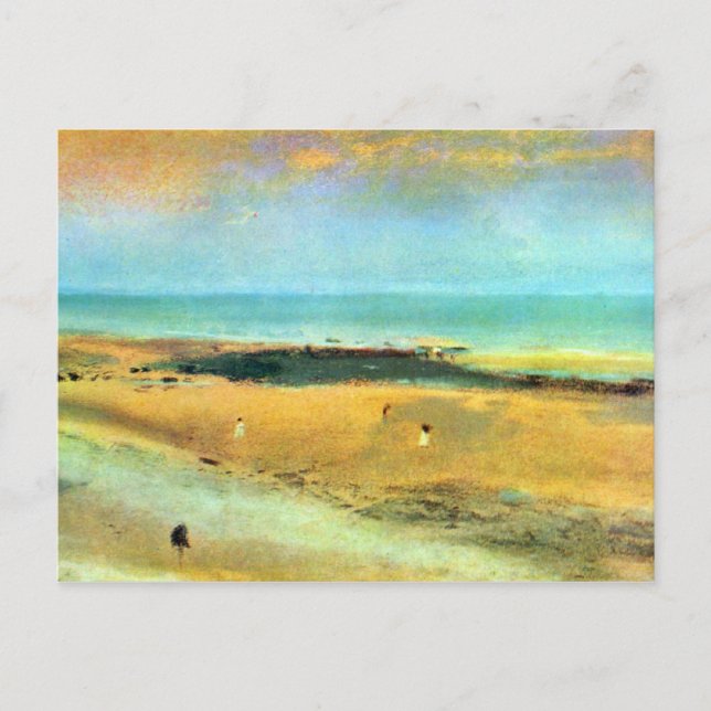 Postal Edgar Degas - Playa con marea baja (Anverso)