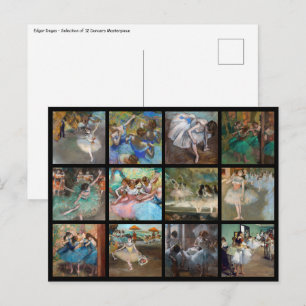 Postal Edgar Degas - Selección de Obra Maestra de bailari