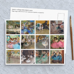 Postal Edgar Degas - Selección de obras maestras de baila