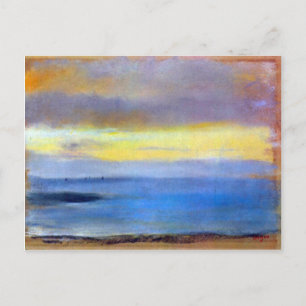 Postal Edgar Degas - Tira costera al atardecer