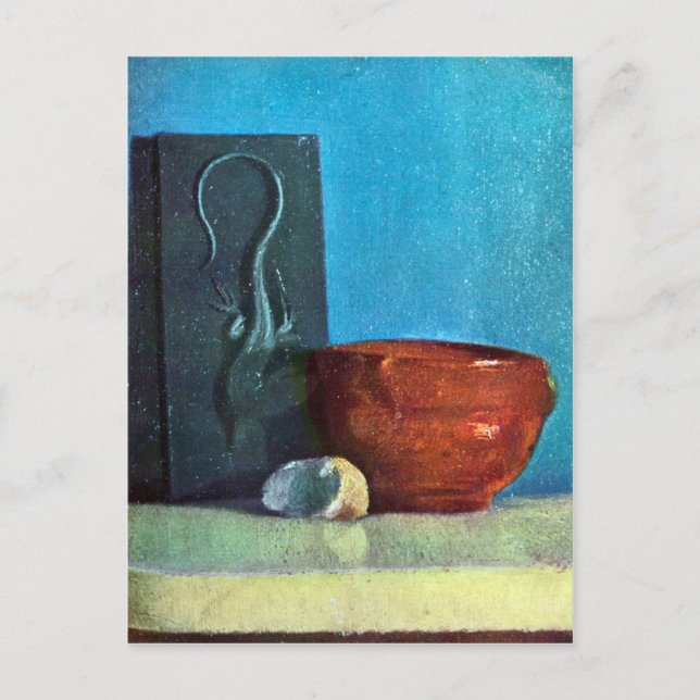Postal Edgar Degas - Todavía la vida con lagarto (Anverso)