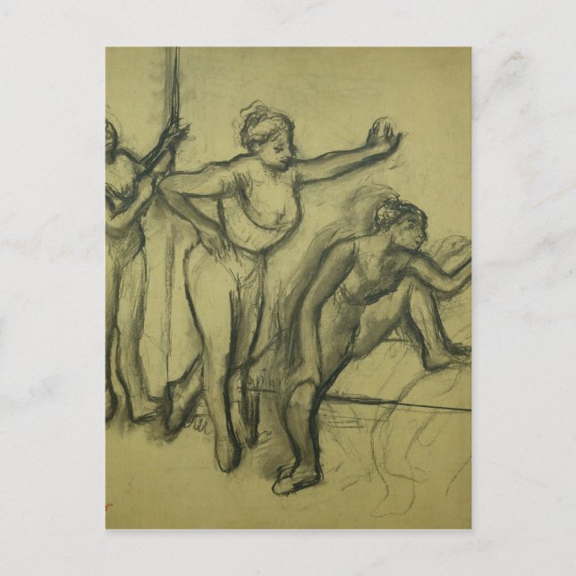 Postal Edgar Degas | Tres bailarinas, c.1900 (Anverso)