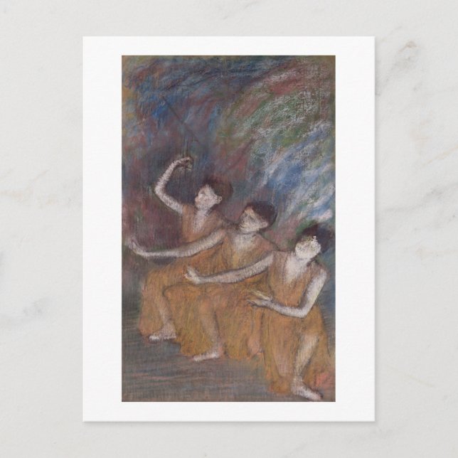 Postal Edgar Degas | Trois Danseuses (Anverso)