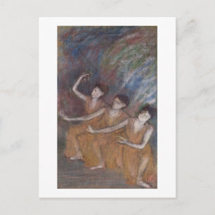 Postal Edgar Degas Trois Danseuses