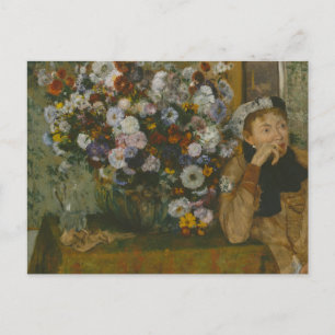 Postal Edgar Degas - Una mujer sentada al lado de una bol