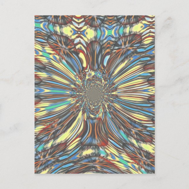 Postal Edgy African Urban Pop Art Resumen Diseño Óptico (Anverso)