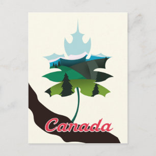 Postal Edición blanca del arce canadiense