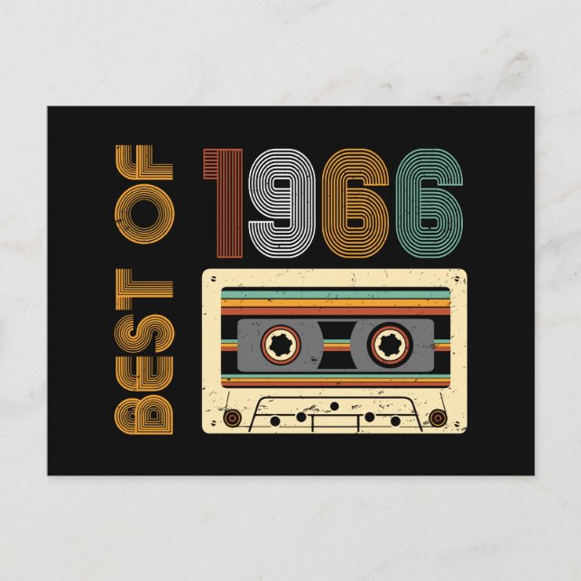 Postal Edición de 1966 Hecho en 1966 Cumpleaños 60 60 año (Anverso)