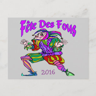 Postal Edición de Fete Des Fous Mardi Gras 2016