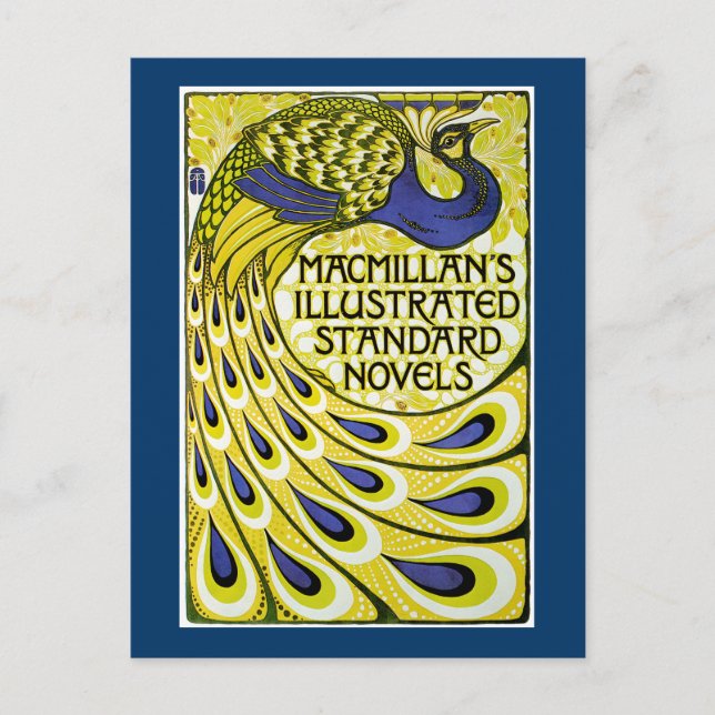 Postal Edición del pavo real, Illustraded de MacMillan (Anverso)
