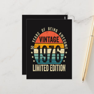 Postal Edición Limitada Cumpleaños 50 Aniversario Vintage