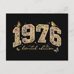 Postal Edición Limitada Cumpleaños 50 Floral 1976