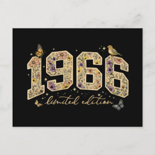 Postal Edición Limitada Cumpleaños 60 Floral 1966