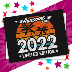 Postal Edición Limitada Nacidos en 2022 Retro Increíble D