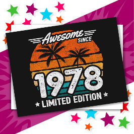 Postal Edición Limitada Retro Impresionante Desde 1978 Na