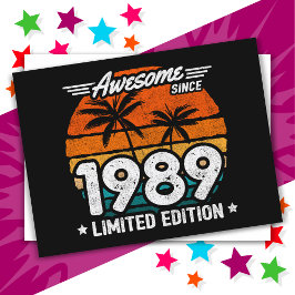 Postal Edición Limitada Retro Impresionante Desde 1989 Na