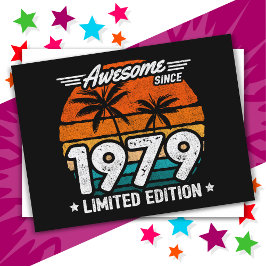 Postal Edición Limitada Retro Impresionante Nacido en 197