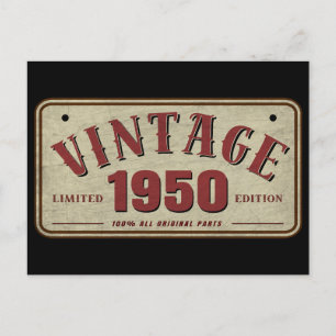 Postal Edición Limitada Vintage 1950 Todas las Piezas Ori