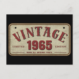 Postal Edición Limitada Vintage 1965 Todas las Piezas Ori